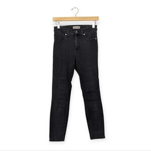 Madewell Black Wash Denim 9" High Rise Skinny Jeans Size 26